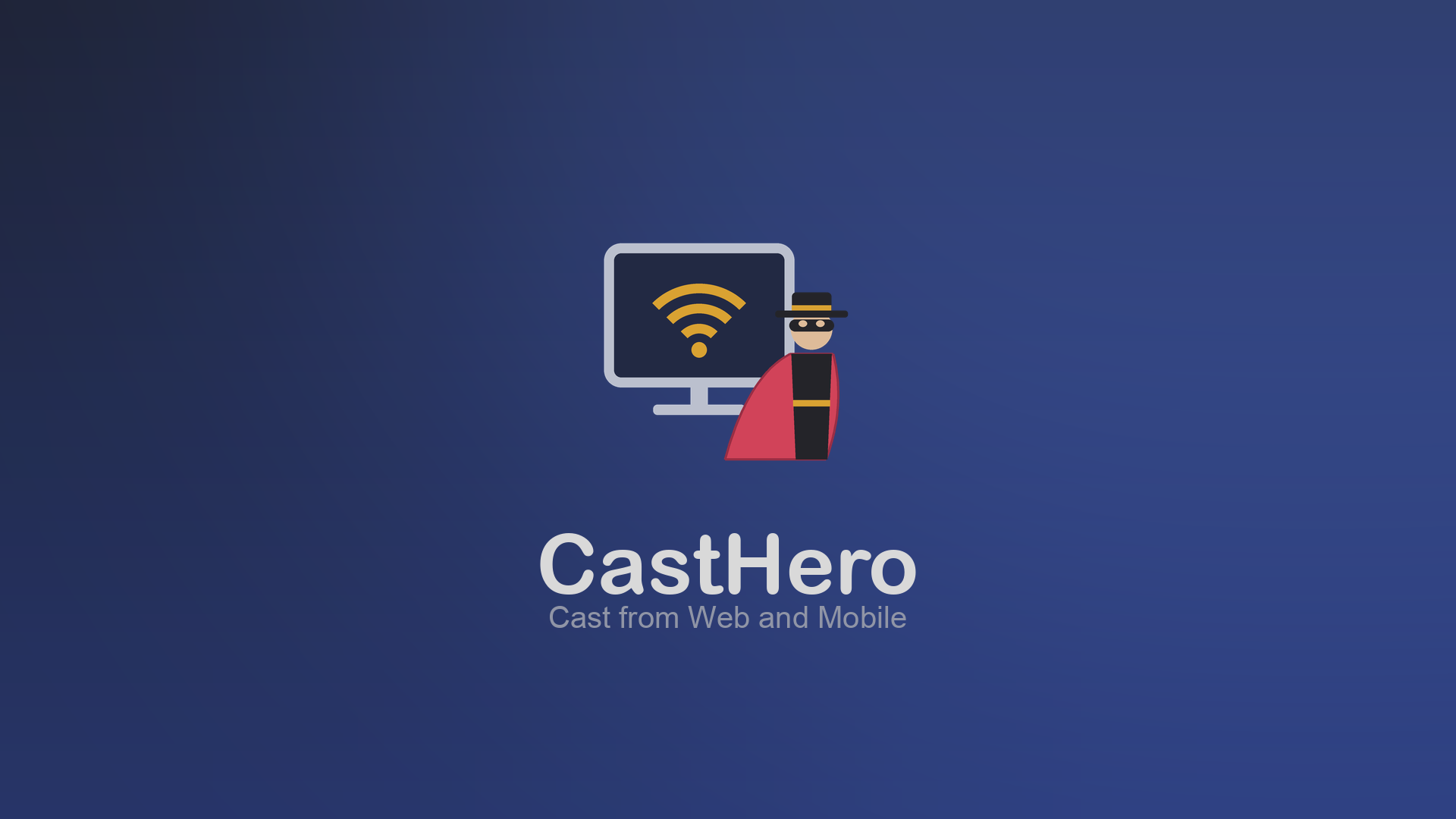 CastHero on a TV